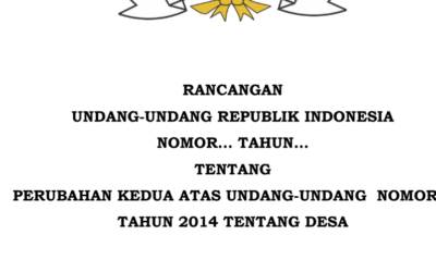 RANCANGAN REVISI UNDANG UNDANG DESA NOMOR 6 TAHUN 2014